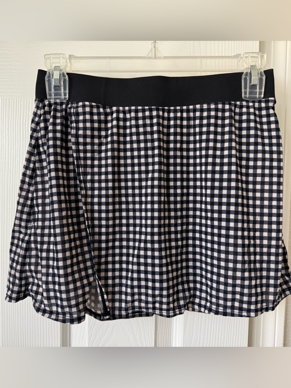 ALO Yoga Black and White Gingham Skater Skirt small